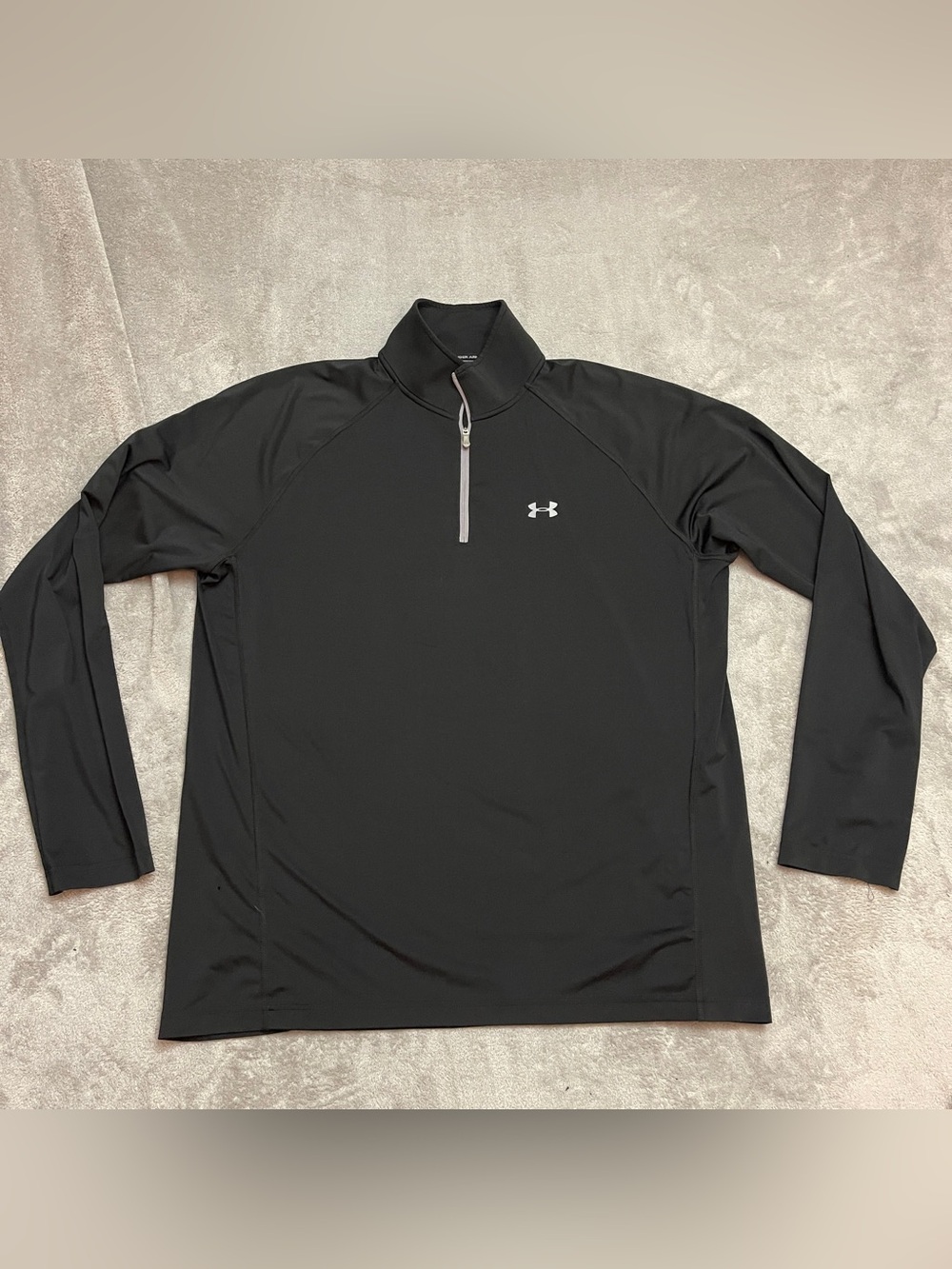Under Armour Pullover Mens XL Black 1/4 Zip Light Performance Stretch Sweater